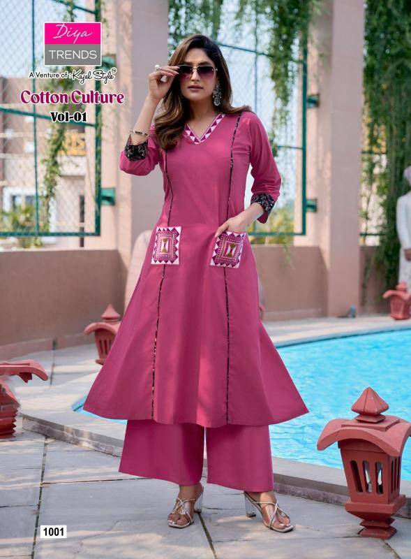 Diya trends cotton culture coord set Kurti distributors in bangalore